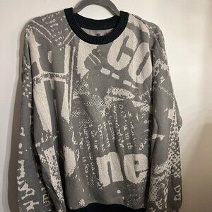 Mens Urban Outfitters Graphic Print Sweater